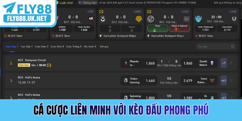Cá cược Liên Minh với kèo đấu phong phú