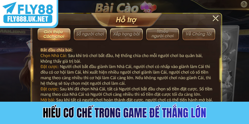 Hiểu cơ chế trong game để thắng lớn