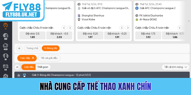 Nhà cung cấp thể thao xanh chín