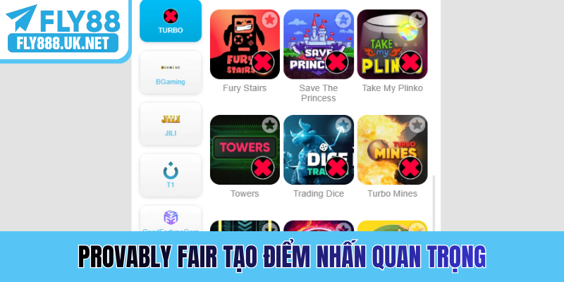 Provably Fair tạo điểm nhấn quan trọng