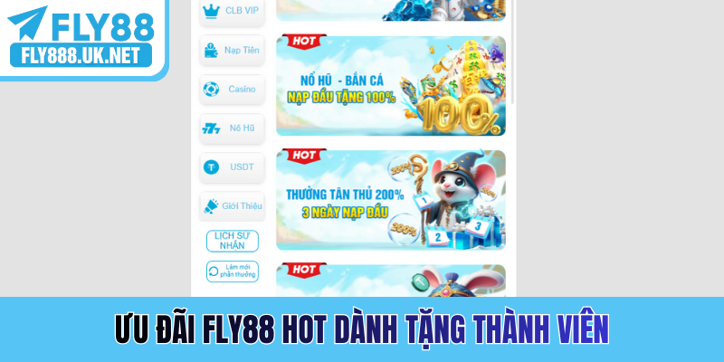 Ưu đãi FLY88 hot dành tặng thành viên
