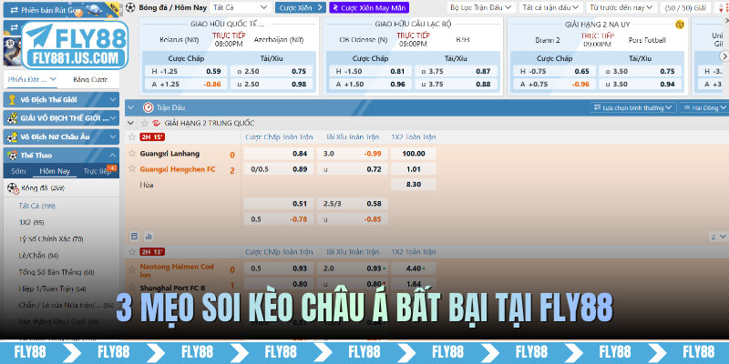 3 mẹo soi kèo châu Á bất bại tại FLY88
